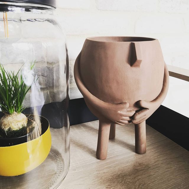 Visuel sculpture pot