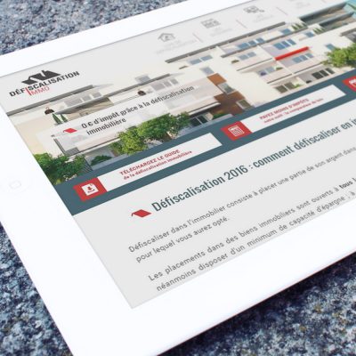 Création du webdesign du site Defiscalisation.immo