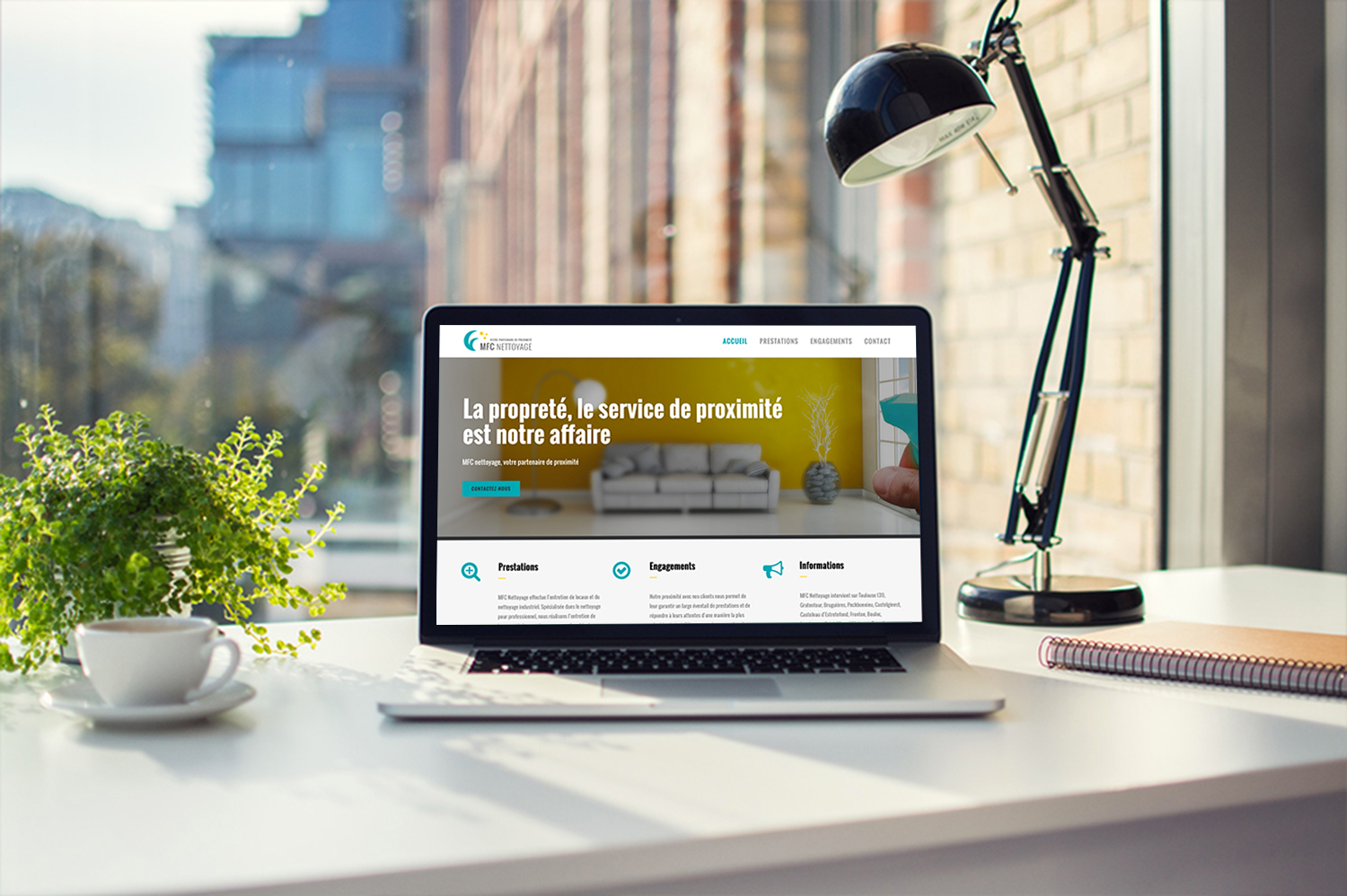 Webdesign et intégration du site internet "MFC nettoyage"
