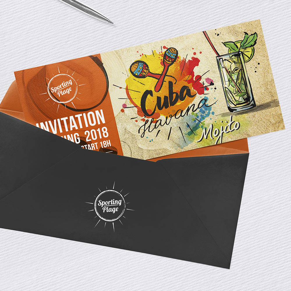 Pergo Sporting Plage campagne-evenementielle Opening invitation
